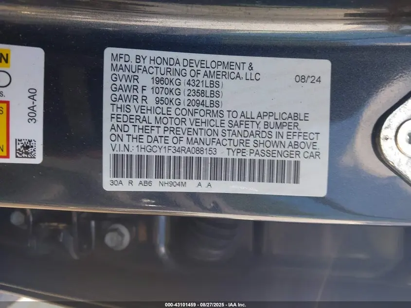 2024 HONDA ACCORD EX