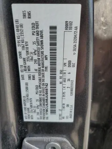 2018 FORD ESCAPE TITANIUM  