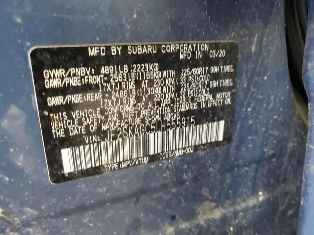 2020 SUBARU FORESTER PREMIUM  