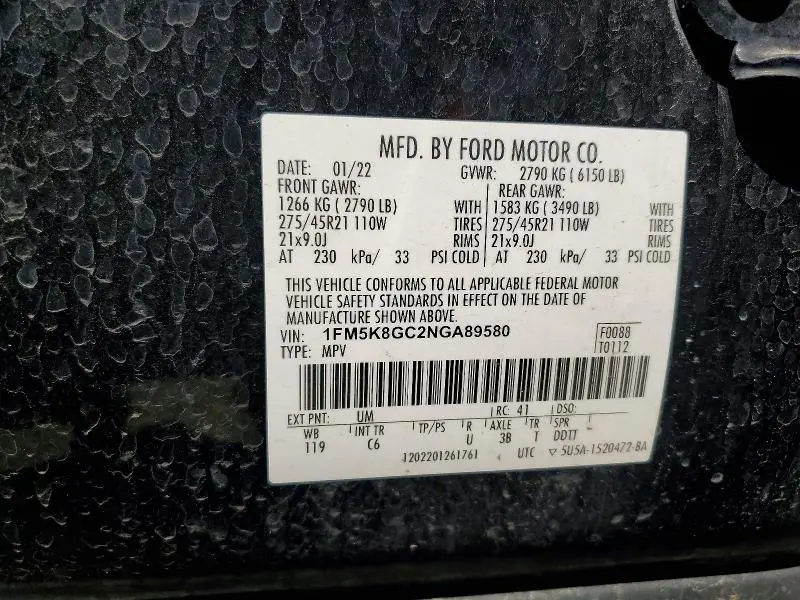 2022 FORD EXPLORER ST  