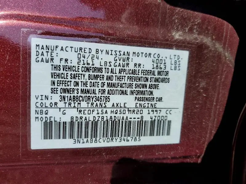 2024 NISSAN SENTRA SV  