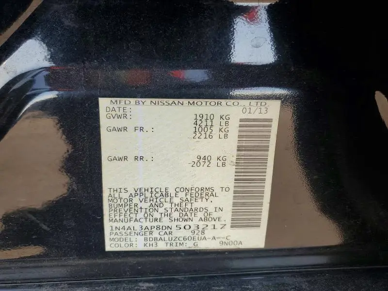 2013 NISSAN ALTIMA 2.5  