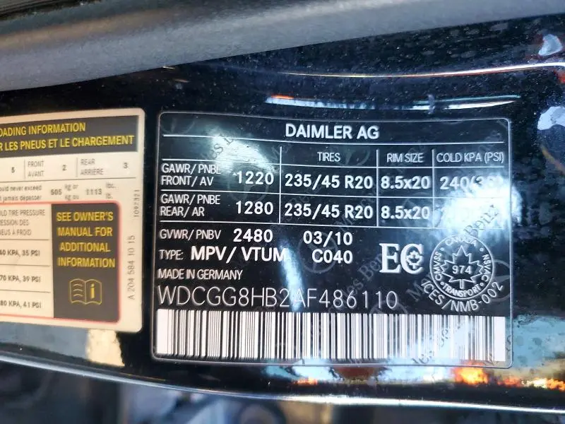 2010 MERCEDES-BENZ GLK 350 4MATIC  