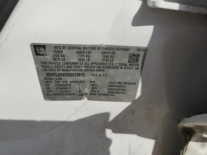 2016 GMC TERRAIN SLT