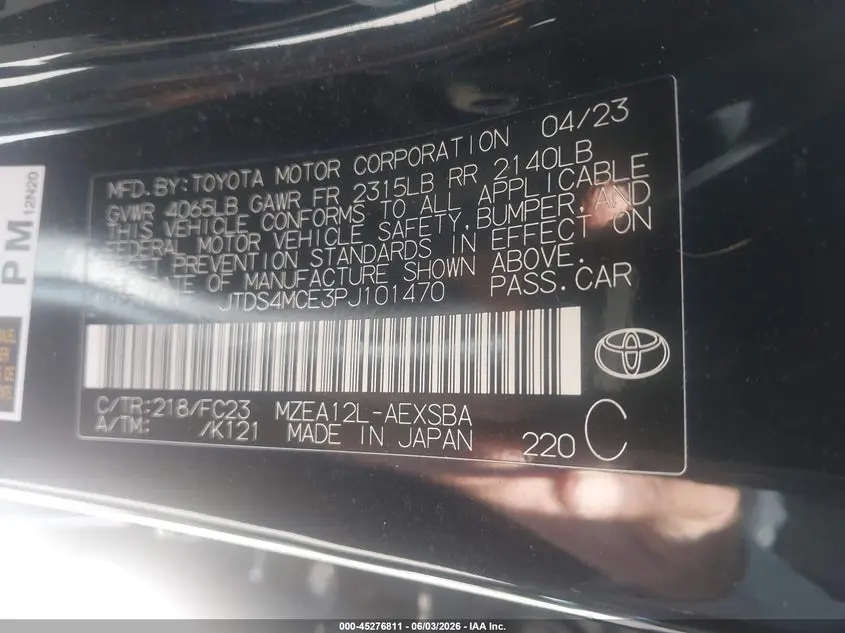 2023 TOYOTA COROLLA SE