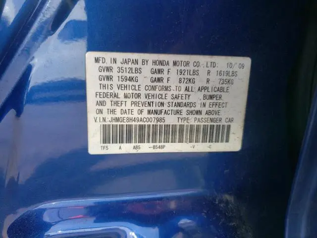 2010 HONDA FIT SPORT  