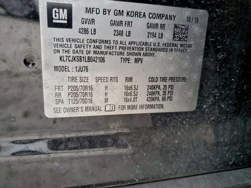 2020 CHEVROLET TRAX LS  