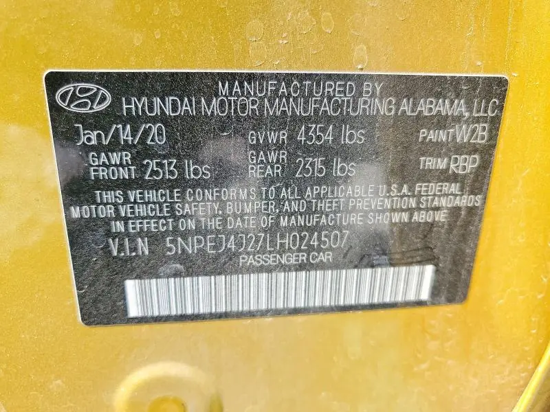 2020 HYUNDAI SONATA SEL PLUS  