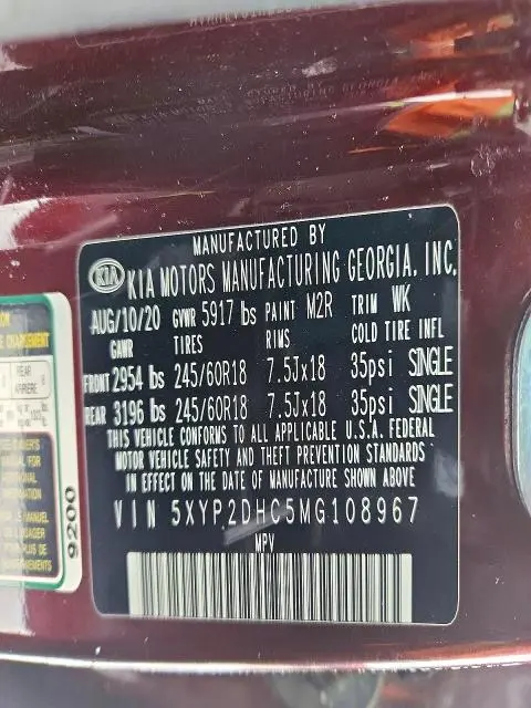 2021 KIA TELLURIDE LX  