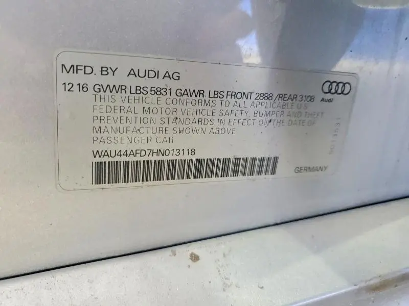 2017 AUDI A8 L QUATTRO  