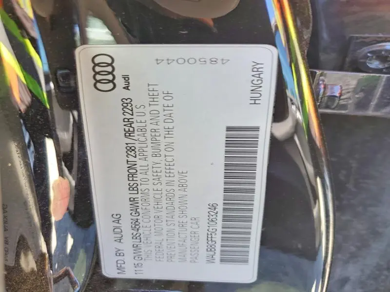 2016 AUDI A3 PREMIUM  