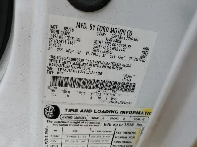 2017 FORD EXPEDITION XLT  