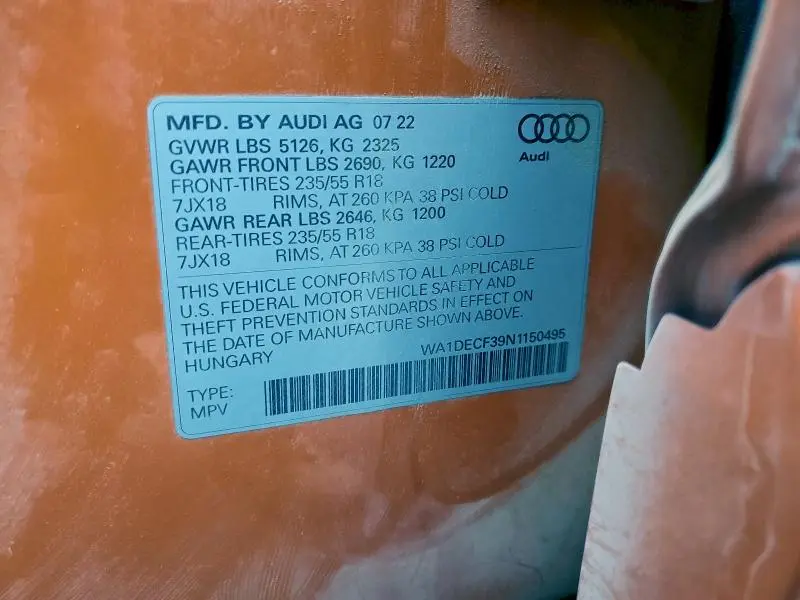 2022 AUDI Q3 PREMIUM S LINE 45  
