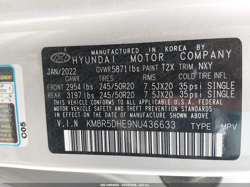 2022 HYUNDAI PALISADE LIMITED