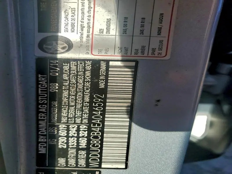 2014 MERCEDES-BENZ S 550  