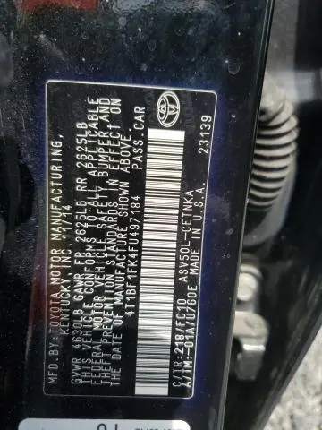 2015 TOYOTA CAMRY LE  
