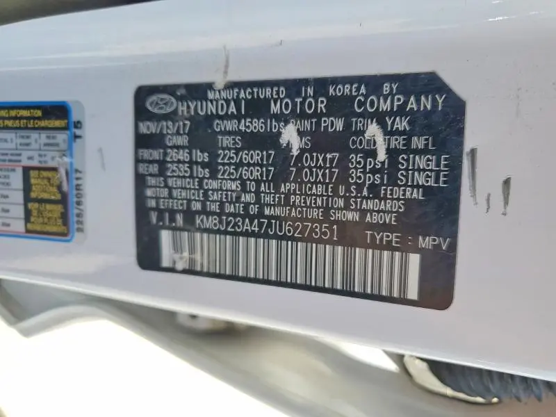 2018 HYUNDAI TUCSON SE  