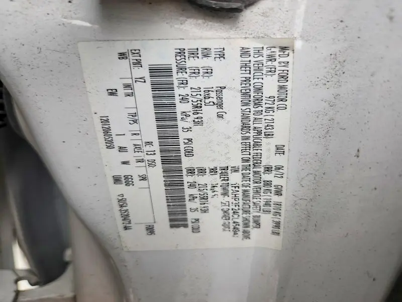 2012 FORD FOCUS SE  