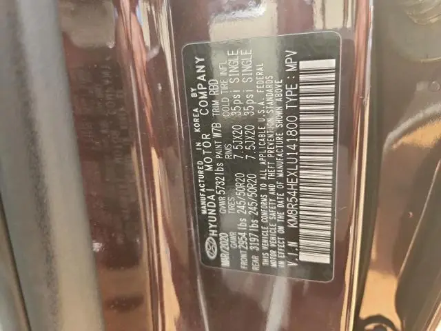 2020 HYUNDAI PALISADE LIMITED  