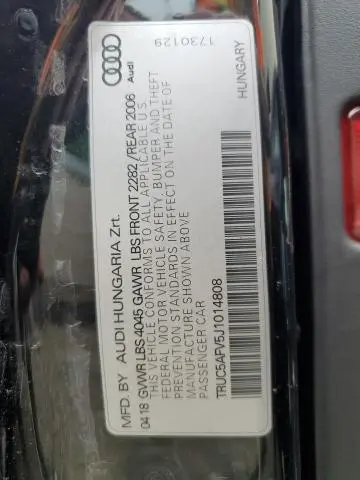 2018 AUDI TT   