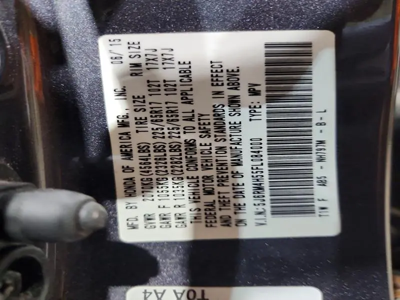 2015 HONDA CR-V EX  