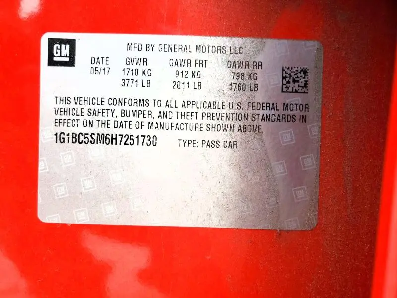 2017 CHEVROLET CRUZE LS  