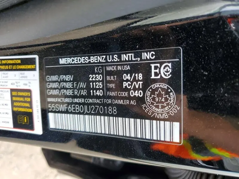 2018 MERCEDES-BENZ C 43 4MATIC AMG  