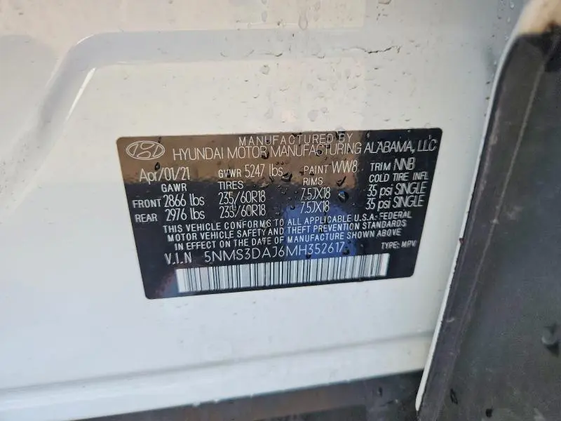 2021 HYUNDAI SANTA FE SEL  