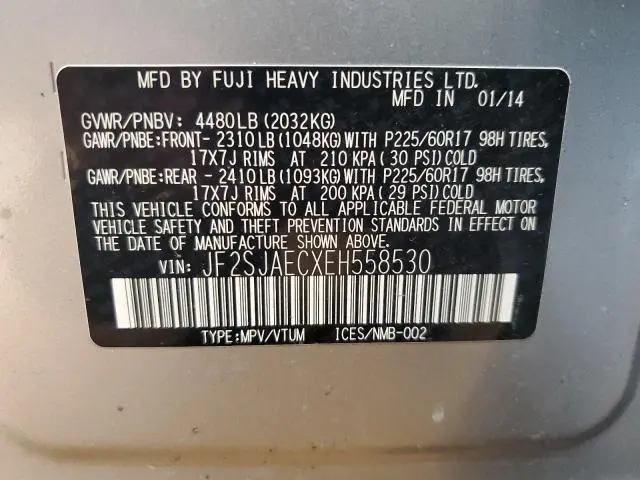 2014 SUBARU FORESTER 2.5I PREMIUM  