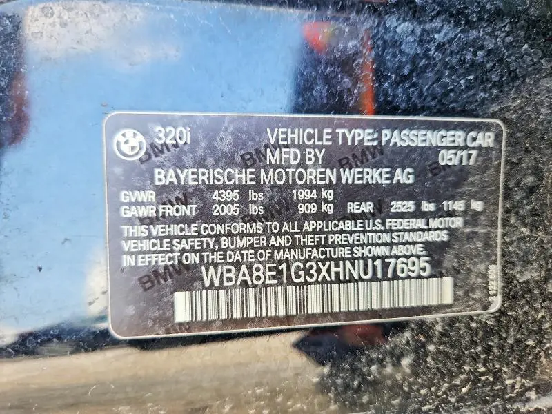 2017 BMW 320 I  