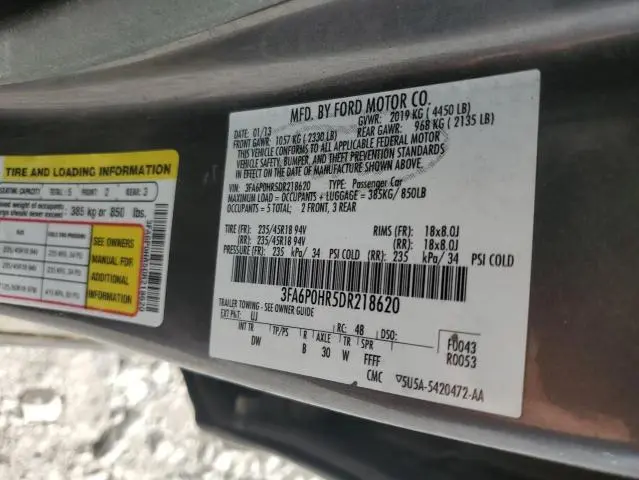 2013 FORD FUSION SE  