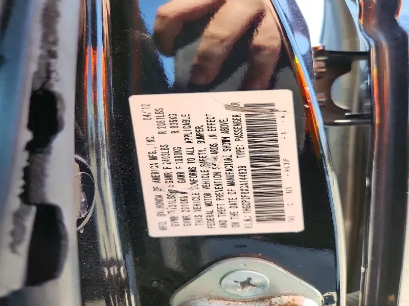 2012 HONDA ACCORD EXL  