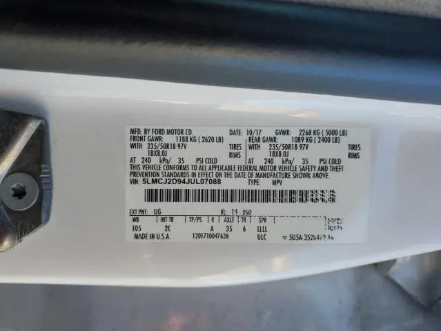 2018 LINCOLN MKC SELECT  