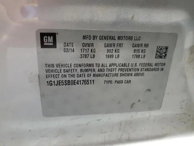 2014 CHEVROLET SONIC LTZ  