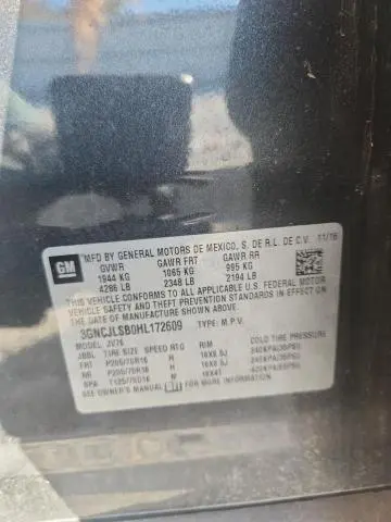 2017 CHEVROLET TRAX 1LT  