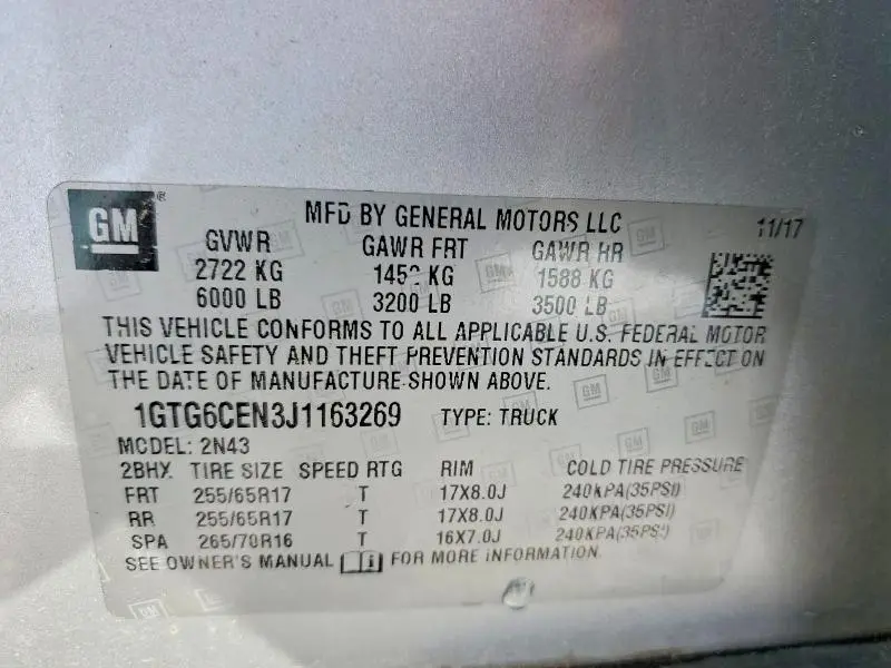 2018 GMC CANYON SLE  