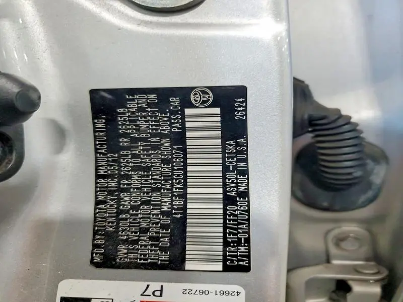 2012 TOYOTA CAMRY SE  