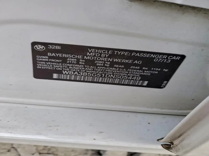 2013 BMW 328 XI SULEV  