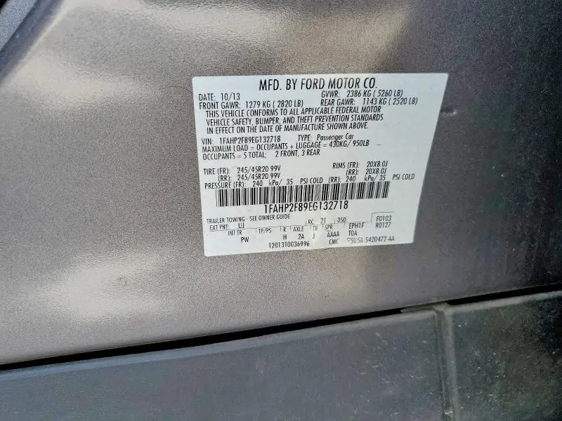 2014 FORD TAURUS LIMITED  