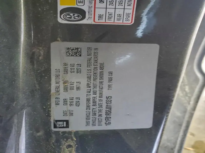 2018 CHEVROLET CAMARO LT  