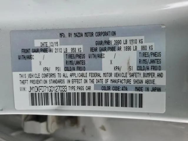 2016 MAZDA CX-3 GRAND TOURING  