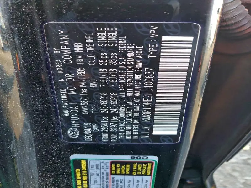 2020 HYUNDAI PALISADE SE  