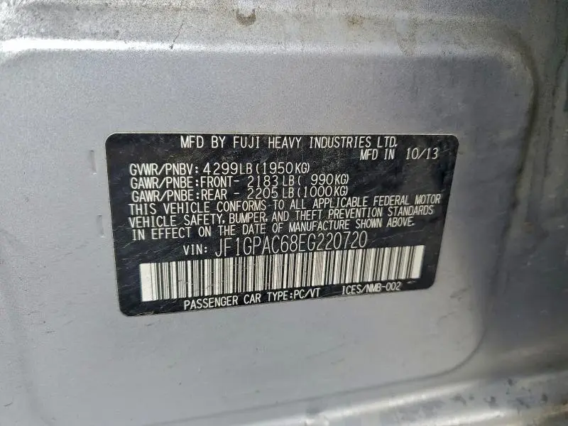 2014 SUBARU IMPREZA PREMIUM  