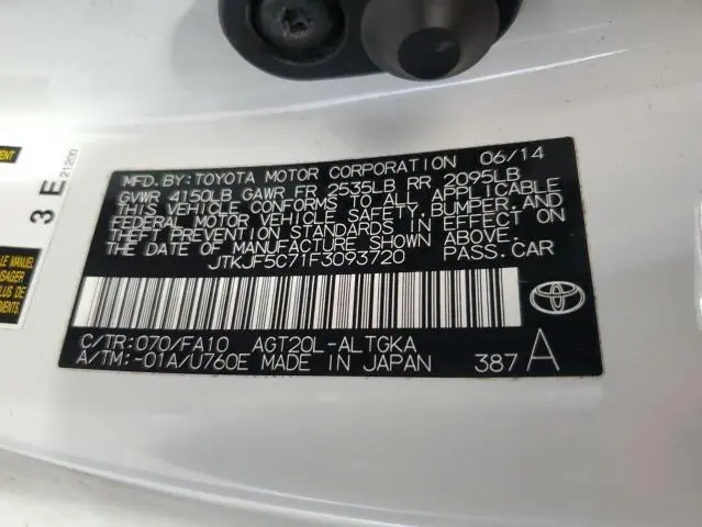 2015 TOYOTA SCION TC   