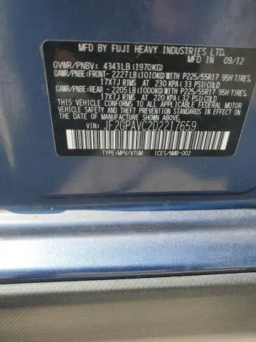 2013 SUBARU XV CROSSTREK 2.0 PREMIUM  