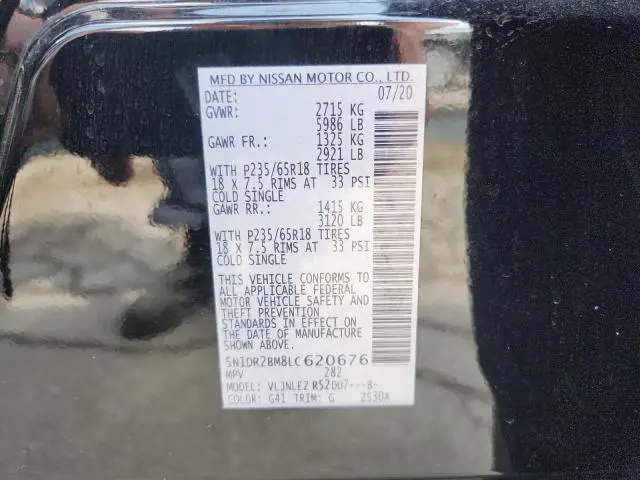 2020 NISSAN PATHFINDER SV  