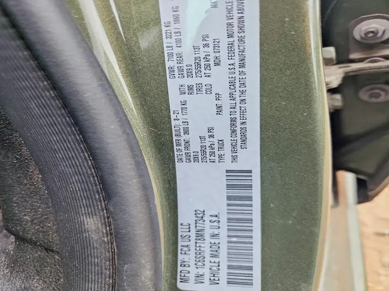 2021 RAM 1500 BIG HORN/LONE STAR  
