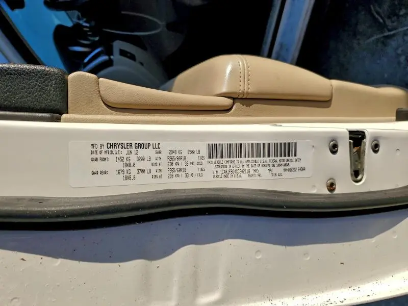 2012 JEEP GRAND CHEROKEE LIMITED  