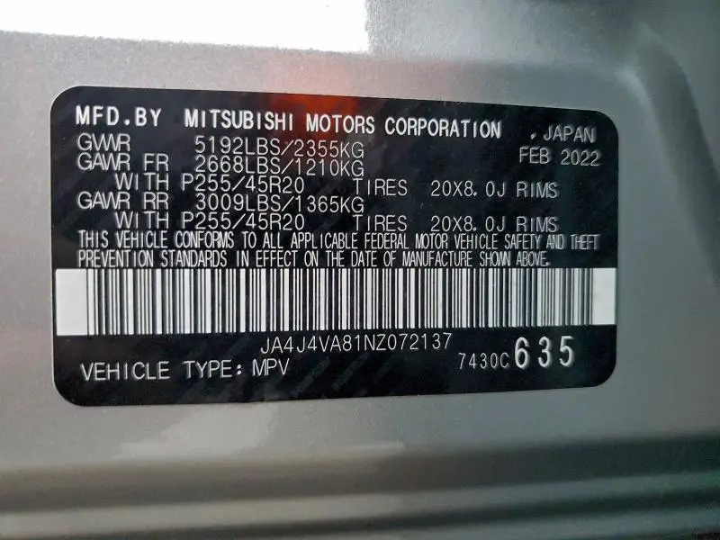2022 MITSUBISHI OUTLANDER SEL  