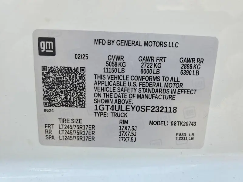 2025 GMC SIERRA K2500 HEAVY DUTY  